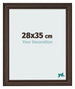 Cadre Photo 28x35cm Chene Fonce MDF Lazio De Face Mesure | Yourdecoration.fr