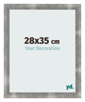 Cadre Photo 28x35cm Metal Vintage MDF Pisa De Face Mesure | Yourdecoration.fr