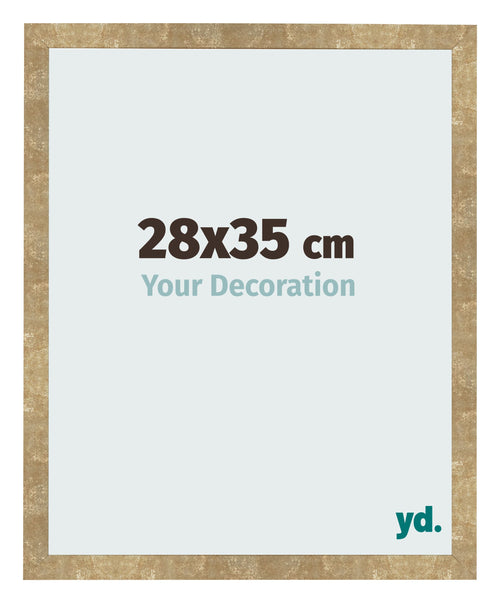 Cadre Photo 28x35cm Or Antique MDF Bologna De Face Mesure | Yourdecoration.fr