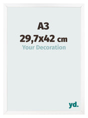 Cadre Photo 29 7x42 cm A3 Blanc Mat MDF Bologna De Face Mesure | Yourdecoration.fr