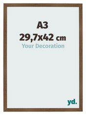 Cadre Photo 29 7x42 cm A3 Chene Rustique MDF Bologna De Face Mesure | Yourdecoration.fr