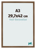 Cadre Photo 29 7x42 cm A3 Chene Rustique MDF Bologna De Face Mesure | Yourdecoration.fr