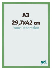 Cadre Photo 29 7x42 cm A3 Vert MDF Bologna De Face Mesure | Yourdecoration.fr