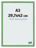 Cadre Photo 29 7x42 cm A3 Vert MDF Bologna De Face Mesure | Yourdecoration.fr