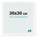 Cadre Photo 30x30 cm Blanc Brillant MDF Bologna De Face Mesure | Yourdecoration.fr