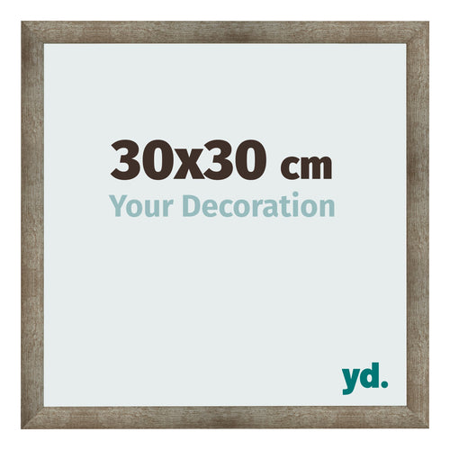 Cadre Photo 30x30 cm Metal Vintage MDF Bologna De Face Mesure | Yourdecoration.fr