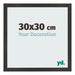 Cadre Photo 30x30 cm Noir Mat MDF Bologna De Face Mesure | Yourdecoration.fr