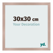 Cadre Photo 30x30 cm Rose Ancien MDF Bologna De Face Mesure | Yourdecoration.fr