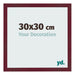 Cadre Photo 30x30 cm Vin Rouge Patine MDF Bologna De Face Mesure | Yourdecoration.fr