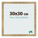 Cadre Photo 30x30cm Or Antique MDF Bologna De Face Mesure | Yourdecoration.fr