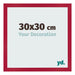 Cadre Photo 30x30cm Rouge MDF Bologna De Face Mesure | Yourdecoration.fr