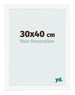 Cadre Photo 30x40 cm Blanc Mat MDF Bologna De Face Mesure | Yourdecoration.fr