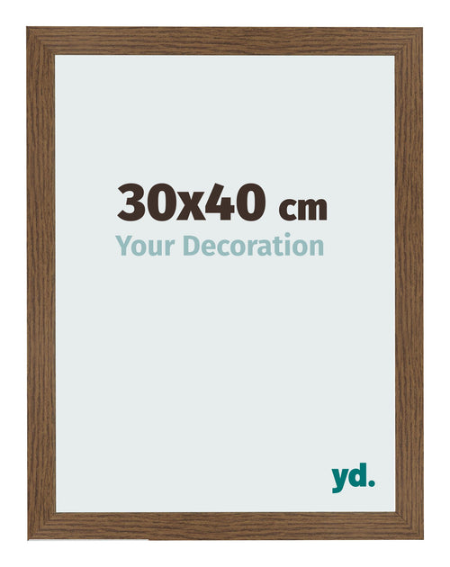 Cadre Photo 30x40 cm Chene Rustique MDF Bologna De Face Mesure | Yourdecoration.fr