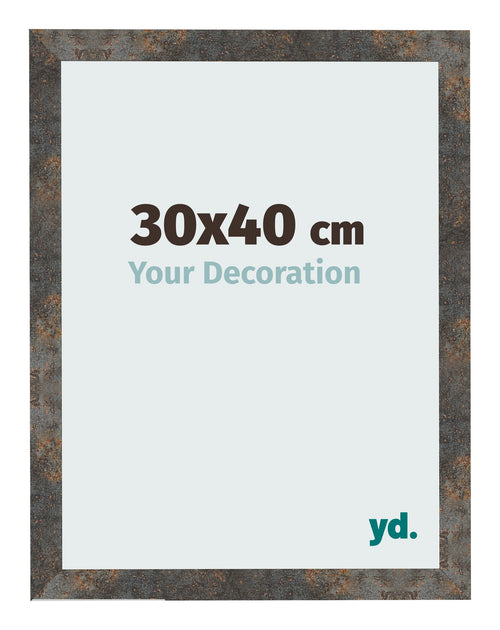 Cadre Photo 30x40 cm Metal Oxyde MDF Bologna De Face Mesure | Yourdecoration.fr