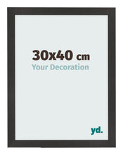 Cadre Photo 30x40 cm Noir Mat MDF Bologna De Face Mesure | Yourdecoration.fr