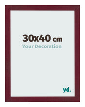 Cadre Photo 30x40 cm Vin Rouge Patine MDF Bologna De Face Mesure | Yourdecoration.fr