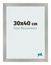 Cadre Photo 30x40cm Aluminium Brossé MDF Bologna De Face Mesure | Yourdecoration.fr