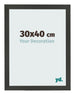 Cadre Photo 30x40cm Anthracite MDF Bologna De Face Mesure | Yourdecoration.fr