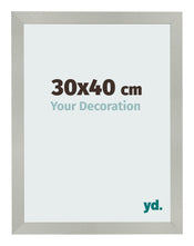 Cadre Photo 30x40cm Argent Mat MDF Bologna De Face Mesure | Yourdecoration.fr