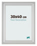 Cadre Photo 30x40cm Argent Mat MDF Lazio De Face Mesure | Yourdecoration.fr