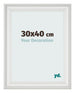 Cadre Photo 30x40cm Blanc Patine MDF Lazio De Face Mesure | Yourdecoration.fr