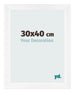 Cadre Photo 30x40cm Blanc Vintage MDF Pisa De Face Mesure | Yourdecoration.fr