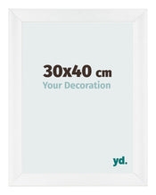 Cadre Photo 30x40cm Blanc Vintage MDF Pisa De Face Mesure | Yourdecoration.fr