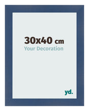 Cadre Photo 30x40cm Bleu Fonce Patine MDF Pisa De Face Mesure | Yourdecoration.fr