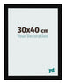Cadre Photo 30x40cm Noir Brillant MDF Bologna De Face Mesure | Yourdecoration.fr