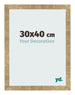 Cadre Photo 30x40cm Or Antique MDF Bologna De Face Mesure | Yourdecoration.fr