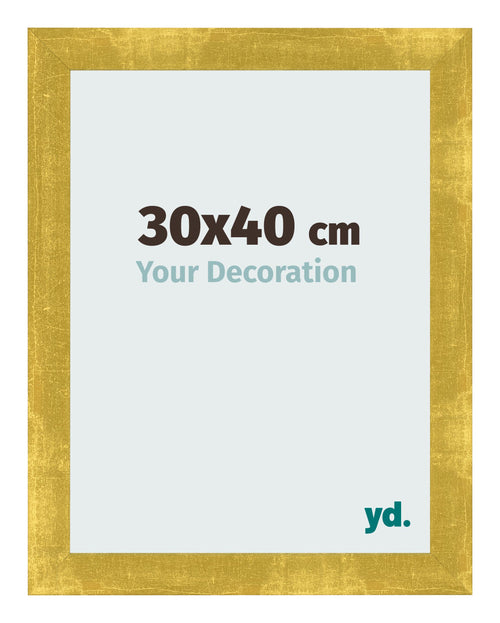 Cadre Photo 30x40cm Or Vintage MDF Pisa De Face Mesure | Yourdecoration.fr