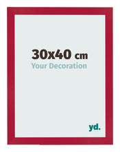 Cadre Photo 30x40cm Rouge MDF Bologna De Face Mesure | Yourdecoration.fr