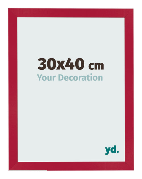 Cadre Photo 30x40cm Rouge MDF Bologna De Face Mesure | Yourdecoration.fr