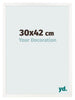 Cadre Photo 30x42 cm Blanc Brillant MDF Bologna De Face Mesure | Yourdecoration.fr