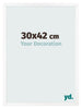 Cadre Photo 30x42 cm Blanc Mat MDF Bologna De Face Mesure | Yourdecoration.fr