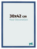 Cadre Photo 30x42 cm Bleu Fonce MDF Bologna De Face Mesure | Yourdecoration.fr