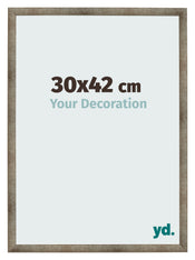 Cadre Photo 30x42 cm Metal Vintage MDF Bologna De Face Mesure | Yourdecoration.fr