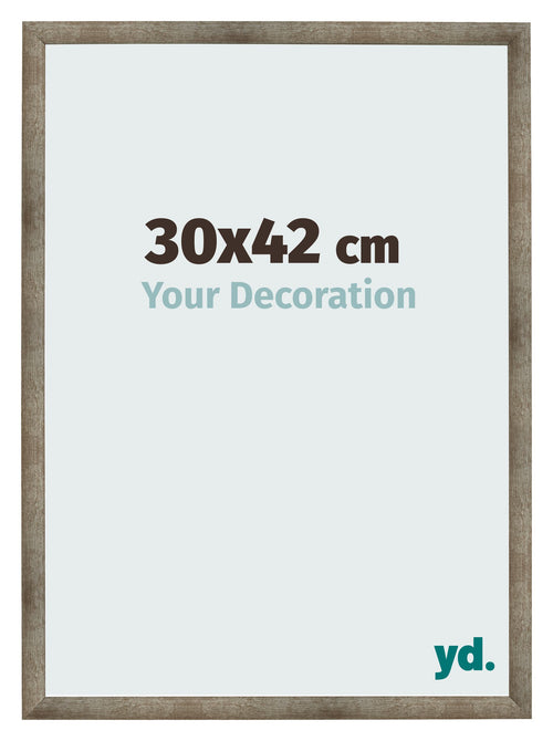 Cadre Photo 30x42 cm Metal Vintage MDF Bologna De Face Mesure | Yourdecoration.fr