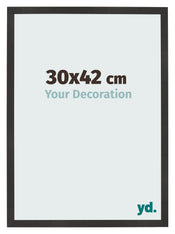 Cadre Photo 30x42 cm Noir Mat MDF Bologna De Face Mesure | Yourdecoration.fr