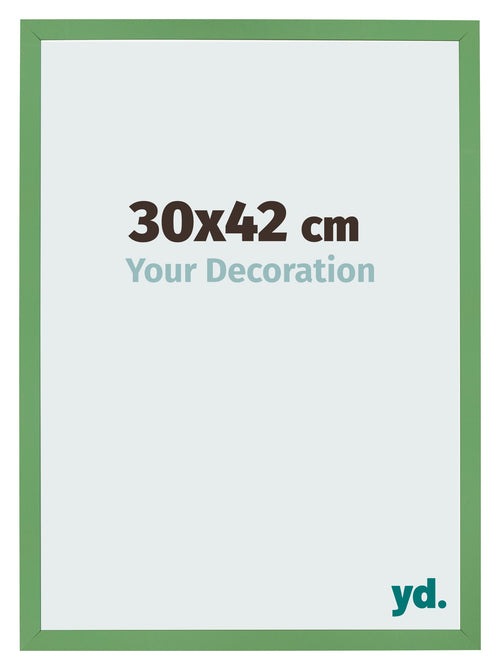 Cadre Photo 30x42 cm Vert MDF Bologna De Face Mesure | Yourdecoration.fr