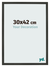Cadre Photo 30x42cm Anthracite MDF Bologna De Face Mesure | Yourdecoration.fr
