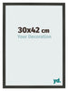 Cadre Photo 30x42cm Anthracite MDF Bologna De Face Mesure | Yourdecoration.fr