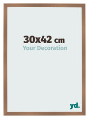 Cadre Photo 30x42cm Cuivre Décor MDF Bologna De Face Mesure | Yourdecoration.fr
