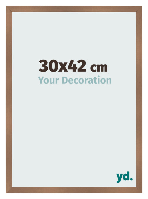 Cadre Photo 30x42cm Cuivre Décor MDF Bologna De Face Mesure | Yourdecoration.fr