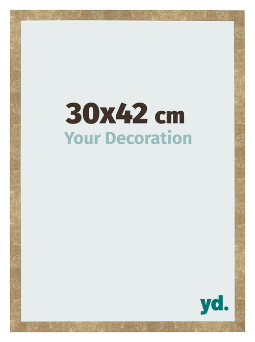 Cadre Photo 30x42cm Or Antique MDF Bologna De Face Mesure | Yourdecoration.fr