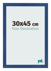 Cadre Photo 30x45 cm Bleu Fonce MDF Bologna De Face Mesure | Yourdecoration.fr