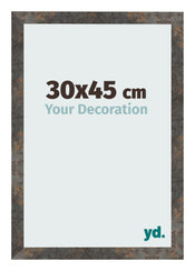 Cadre Photo 30x45 cm Metal Oxyde MDF Bologna De Face Mesure | Yourdecoration.fr