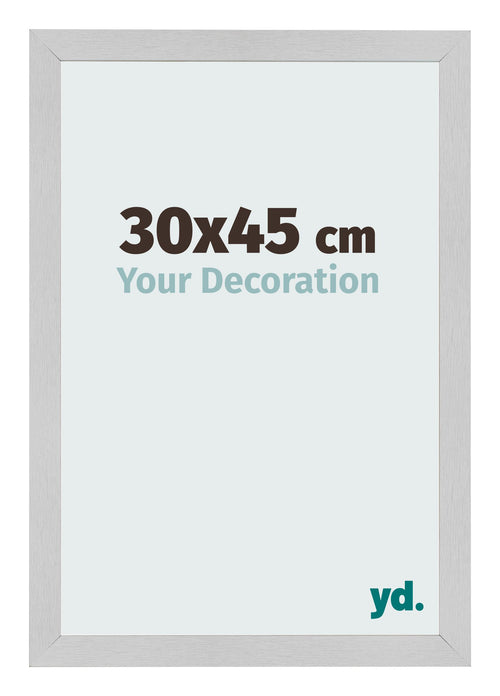 Cadre Photo 30x45cm Acier Inoxydable MDF Bologna De Face Mesure | Yourdecoration.fr