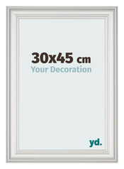 Cadre Photo 30x45cm Blanc Patine MDF Lazio De Face Mesure | Yourdecoration.fr