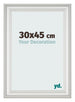 Cadre Photo 30x45cm Blanc Patine MDF Lazio De Face Mesure | Yourdecoration.fr